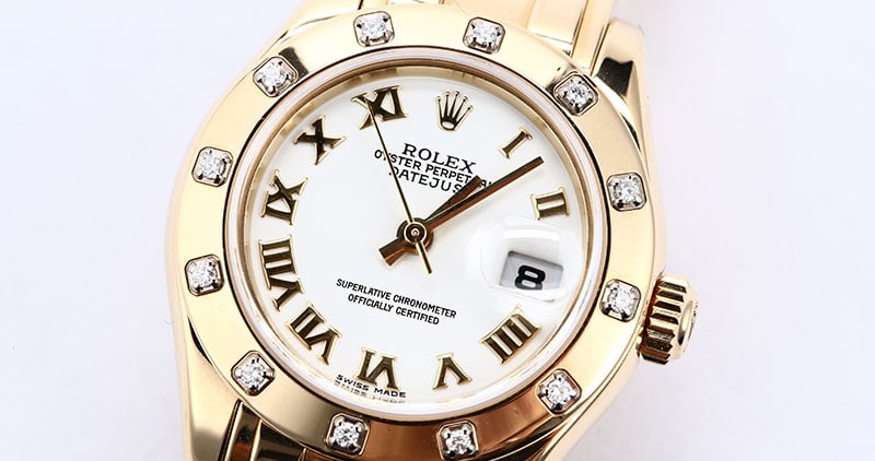 Rolex Lady Pearlmaster 80318 Diamond Bezel