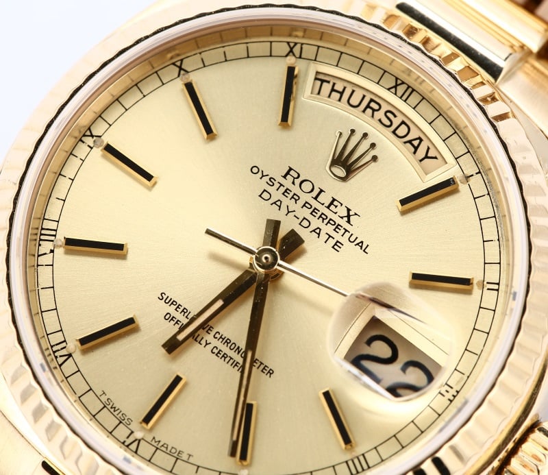 Rolex Day-Date Yellow Gold 18038