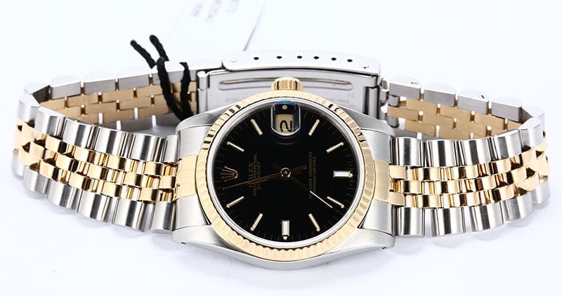 Mid-Size Rolex Datejust 68273 Black Index Dial