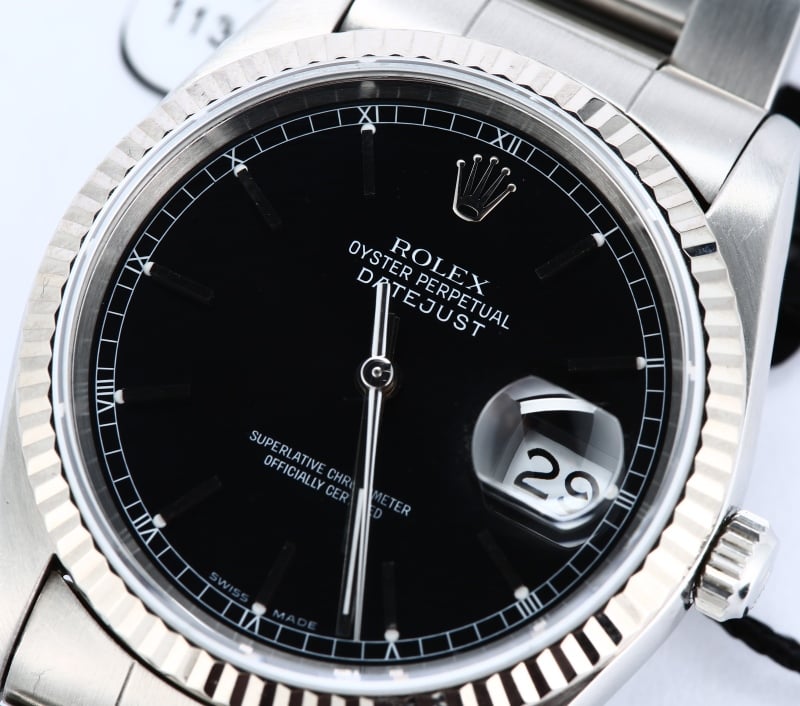 Rolex Oyster Datejust 16234 Black Dial