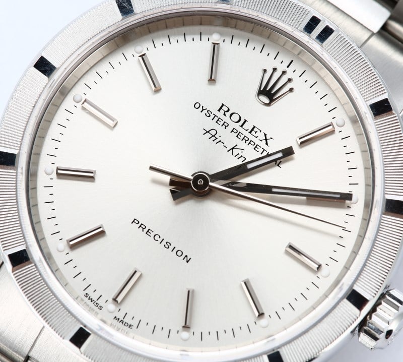 Rolex Air-King 14010 Silver Index Dial