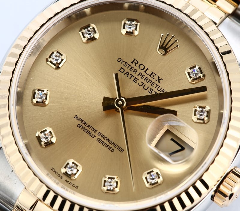 Ladies Rolex Datejust 79173 Champagne Diamond