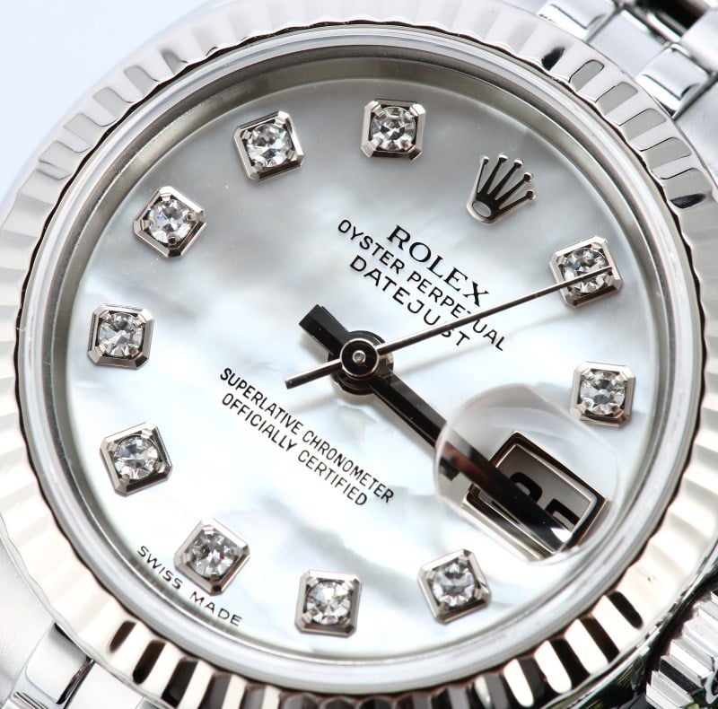 Rolex Ladies Datejust 179174 Diamond 100% Authentic