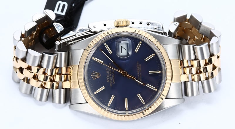 Rolex Blue Datejust 16013 Two-Tone Jubilee