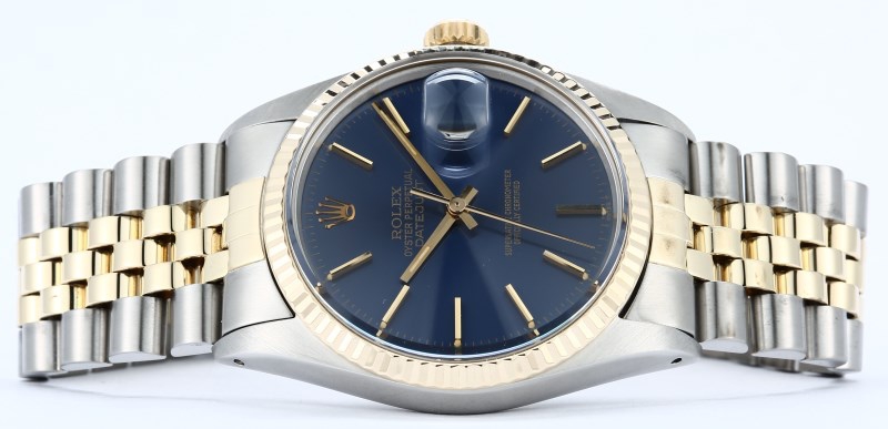 Rolex Datejust 16013 Blue Dial 100% Authentic