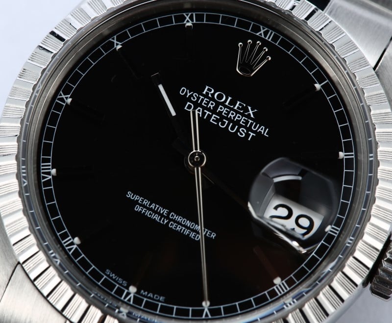 Rolex Datejust 16030 Black Index Dial