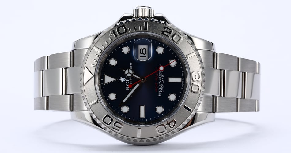 Certified Pre-Owned Rolex Yacht-Master 116622 Blue Dial