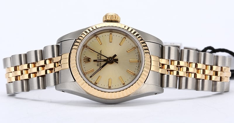 Women's Rolex Oyster Perpetual 67193 Champagne Dial