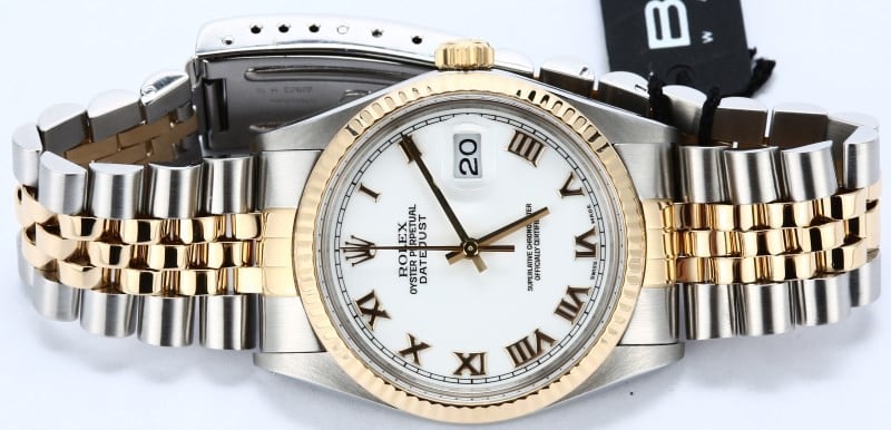 Rolex Datejust 16013 White Roman Dial