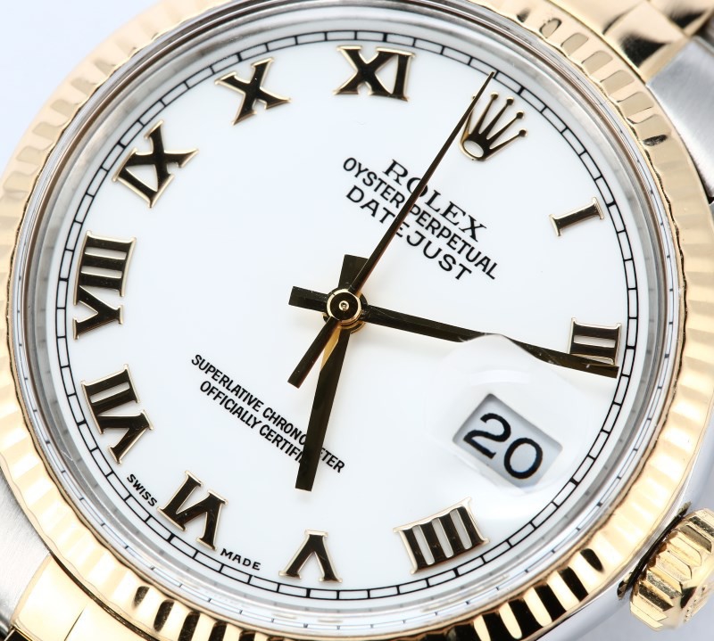 Rolex Datejust 16013 White Roman Dial