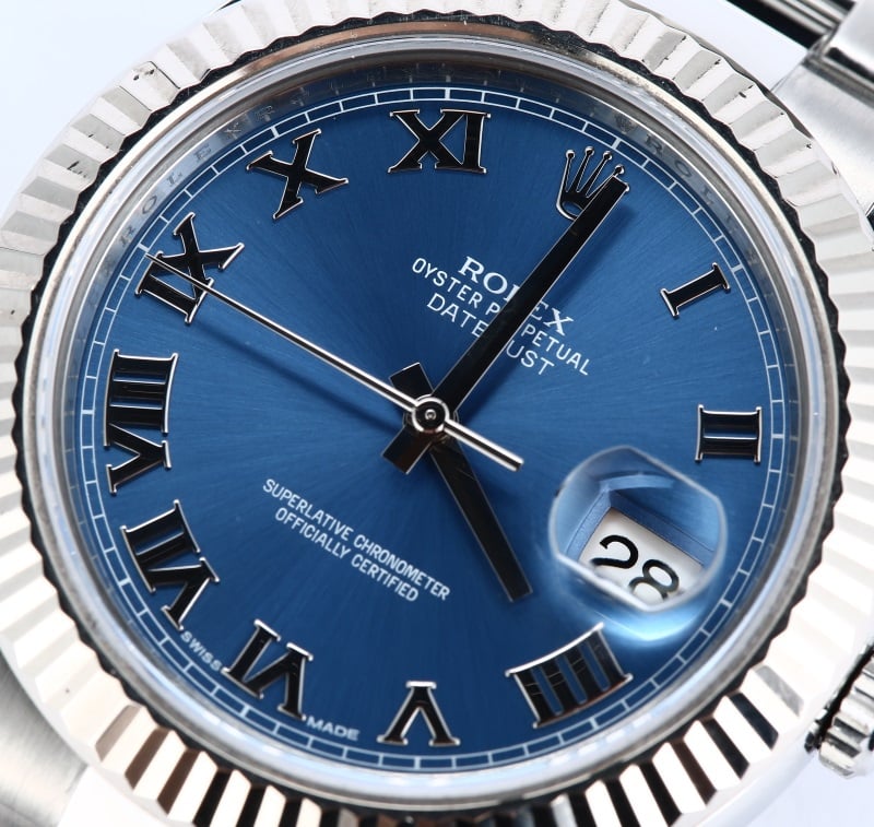 Rolex Datejust II 116334 Roman Blue Dial