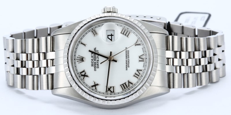 Rolex Datejust 16220 White Certified Pre-Owned