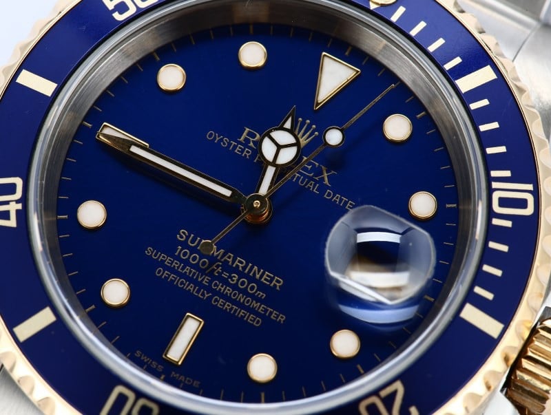 Rolex Blue Submariner Two Tone 16613