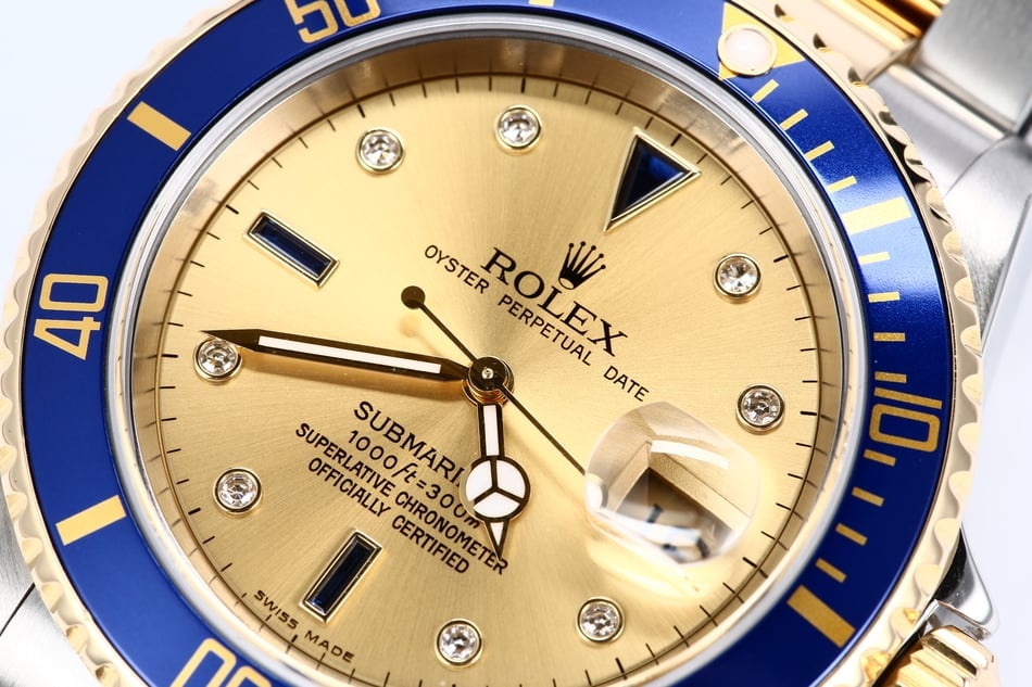 Rolex Submariner 16613 Two-Tone Serti