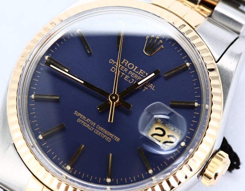 Rolex Datejust 16013 Two-Tone Blue Dial