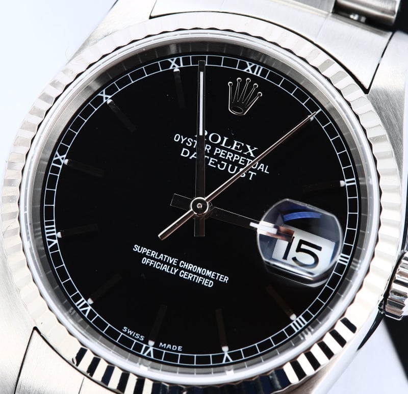 Rolex Oyster Datejust 16234 White Gold Bezel