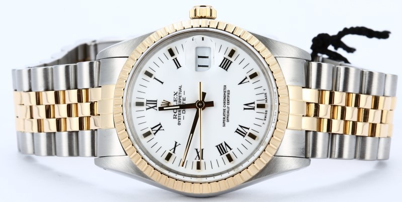 Rolex Date 15053 White Dial