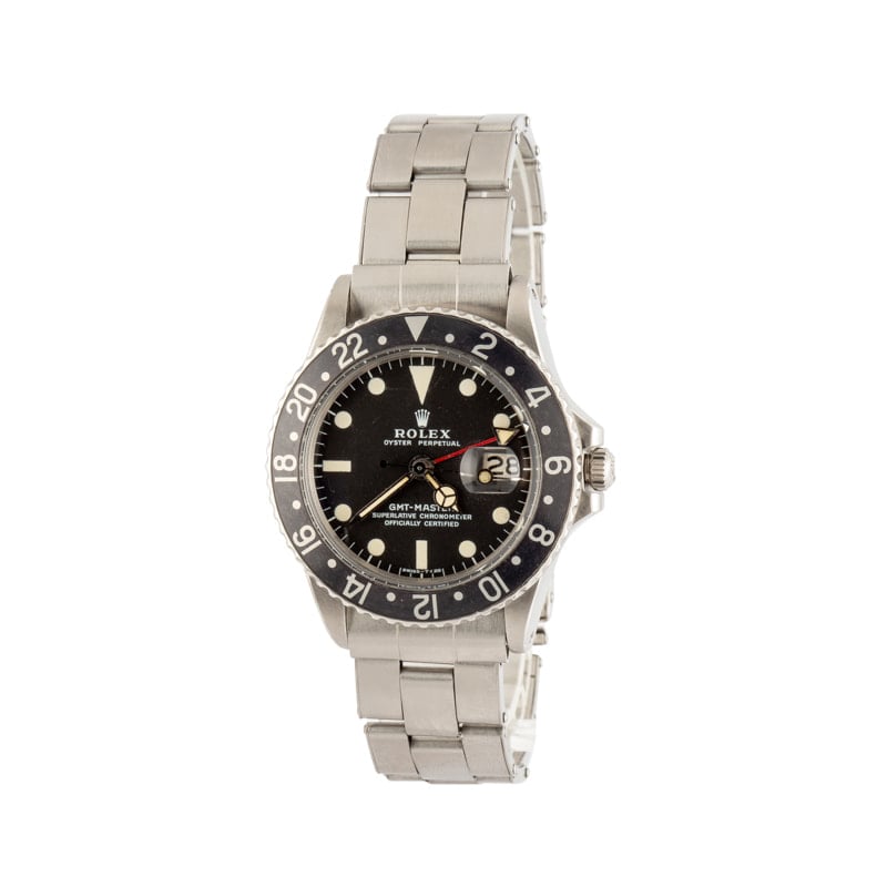 Vintage 1973 Rolex GMT-Master 1675 Stainless Oyster