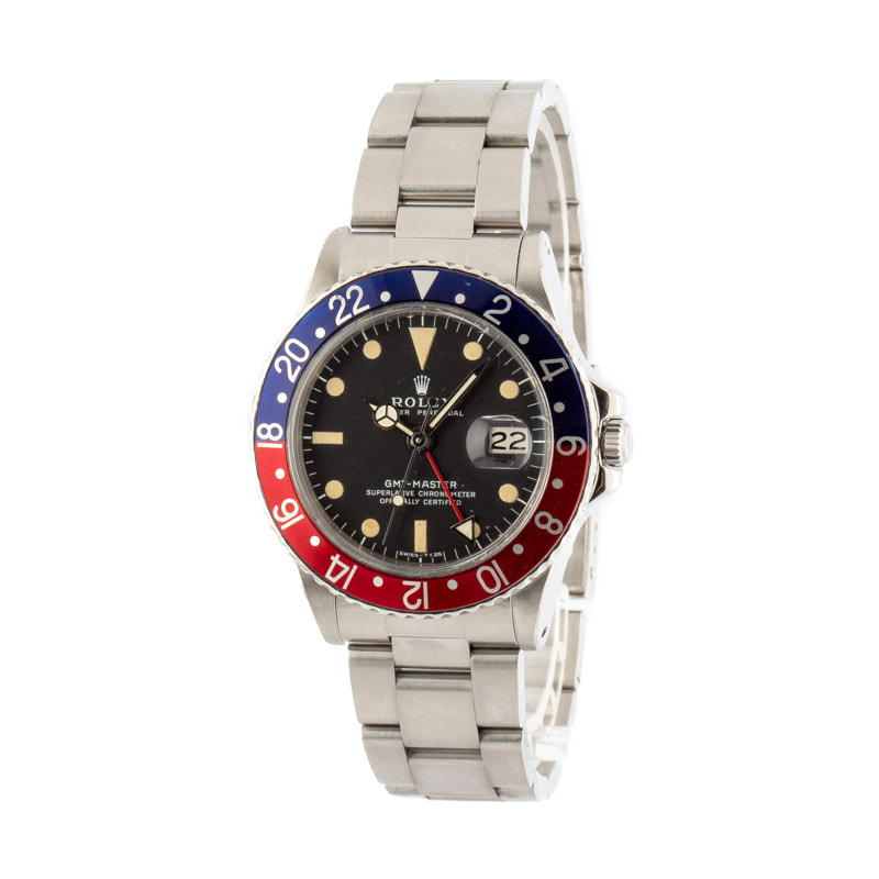 Vintage 1972 Rolex GMT-Master ref 1675 Pepsi