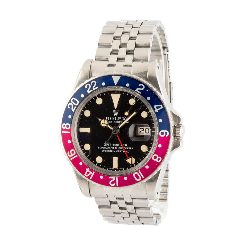 Vintage Rolex GMT-Master 1675 Mark I Dial with Fuchsia Bezel