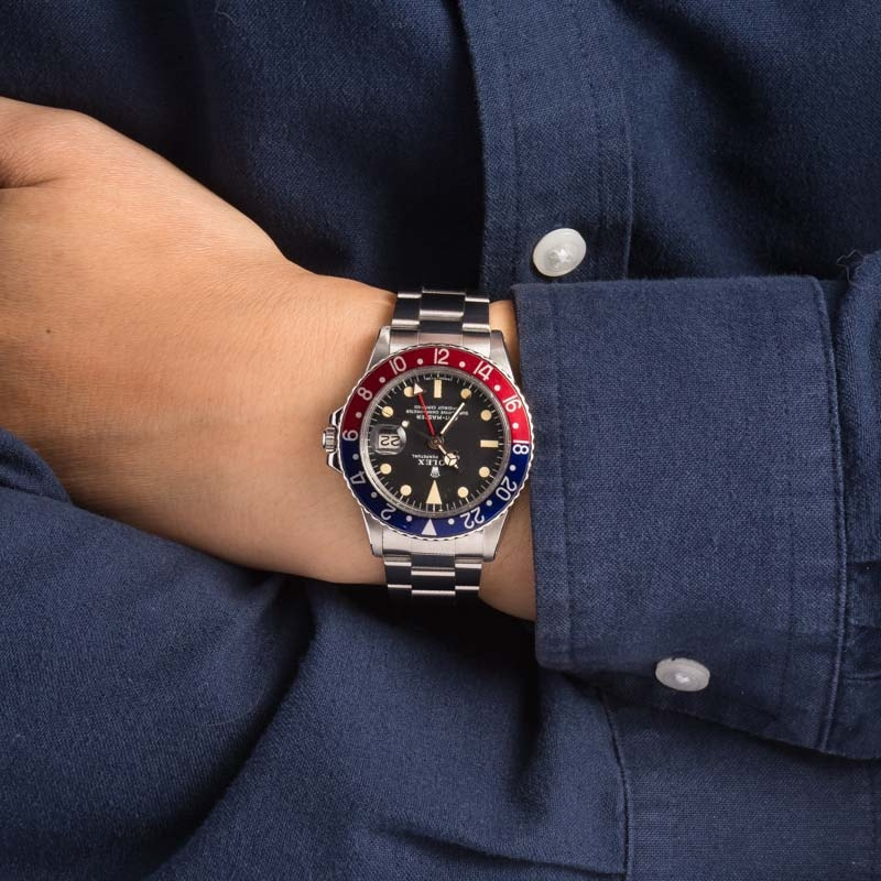 Vintage 1972 Rolex GMT-Master ref 1675 Pepsi