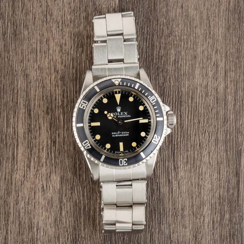 Vintage Rolex Submariner 5513 Stainless Oyster