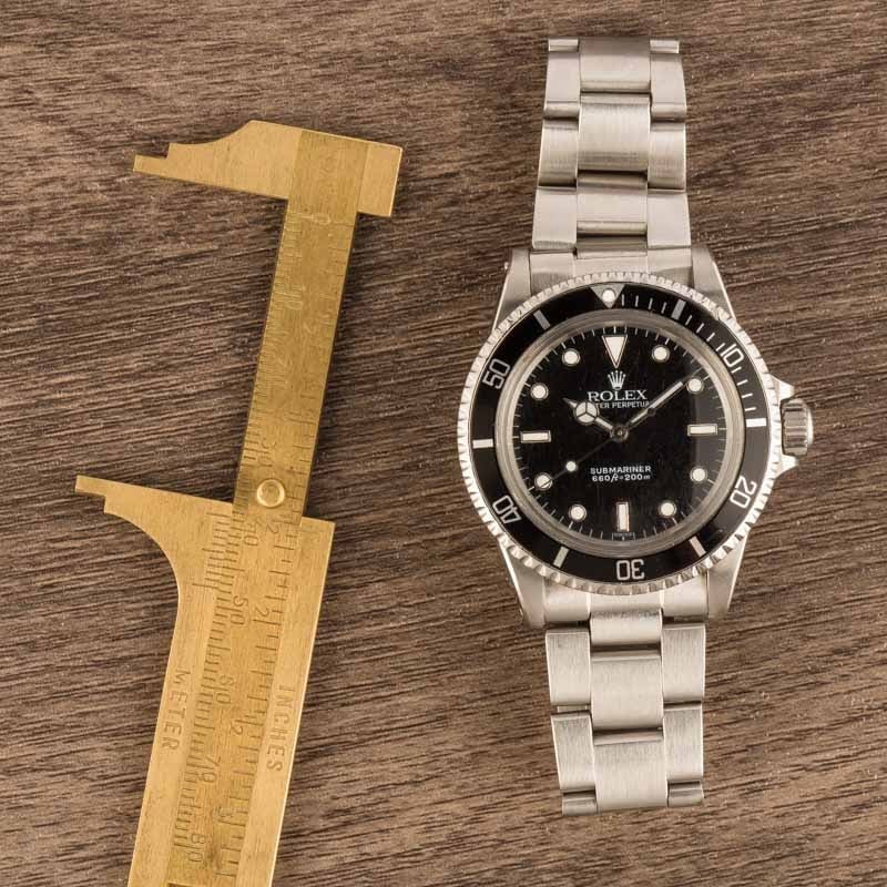 Vintage Rolex Submariner 5513 Black Dial Steel Oyster