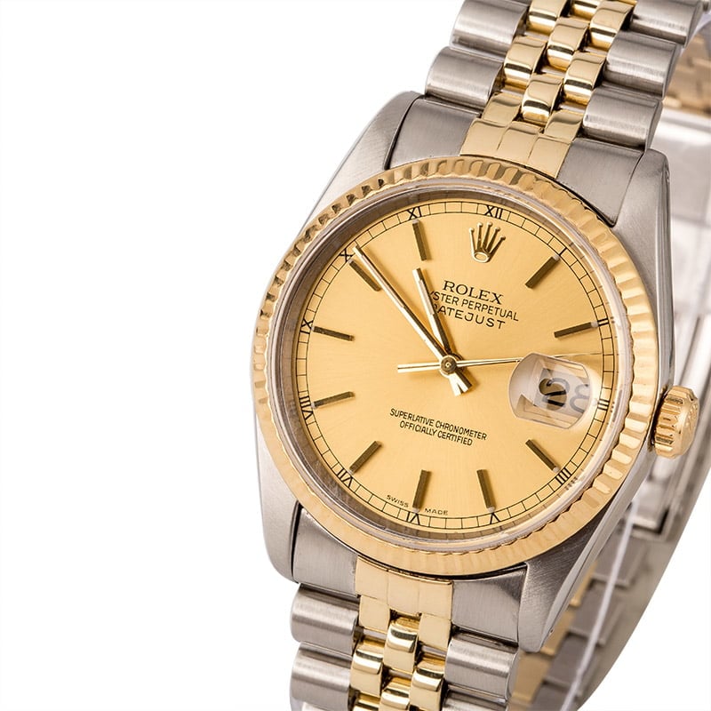 Pre Owned Rolex Men's Two-Tone Datejust 16233 Jubilee