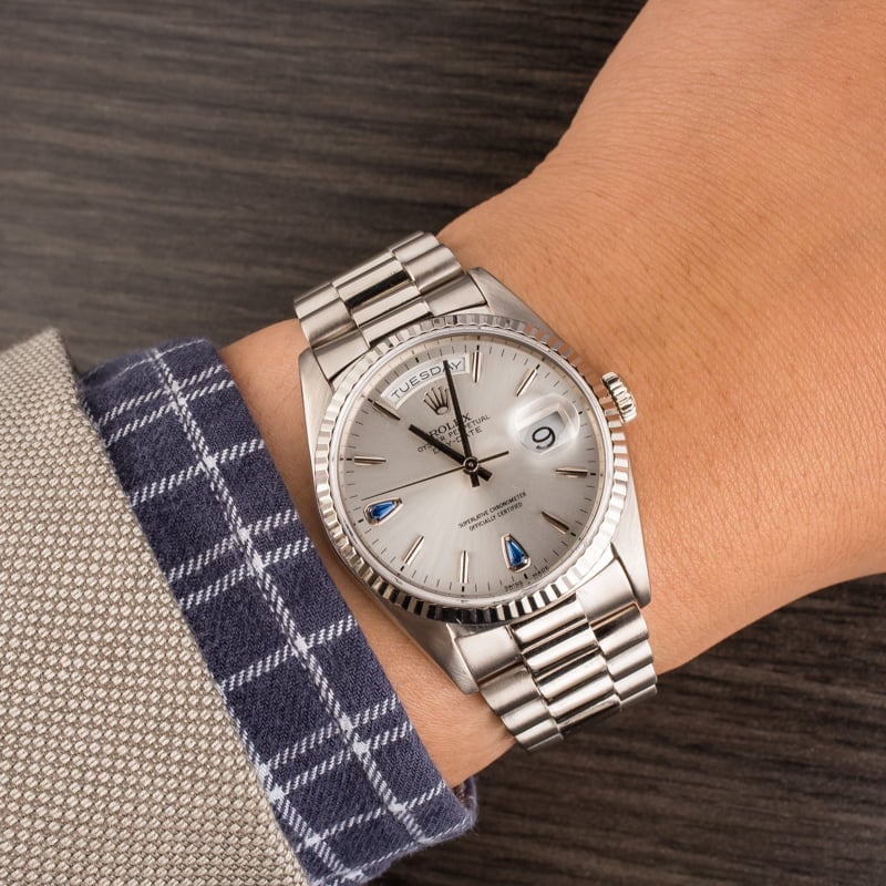 Pre Owned Rolex President 18239 White Gold