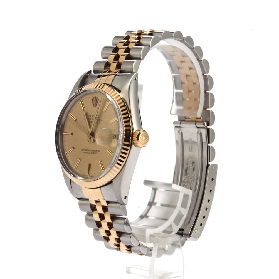 Used Rolex Datejust 16013 Champagne Linen Dial T