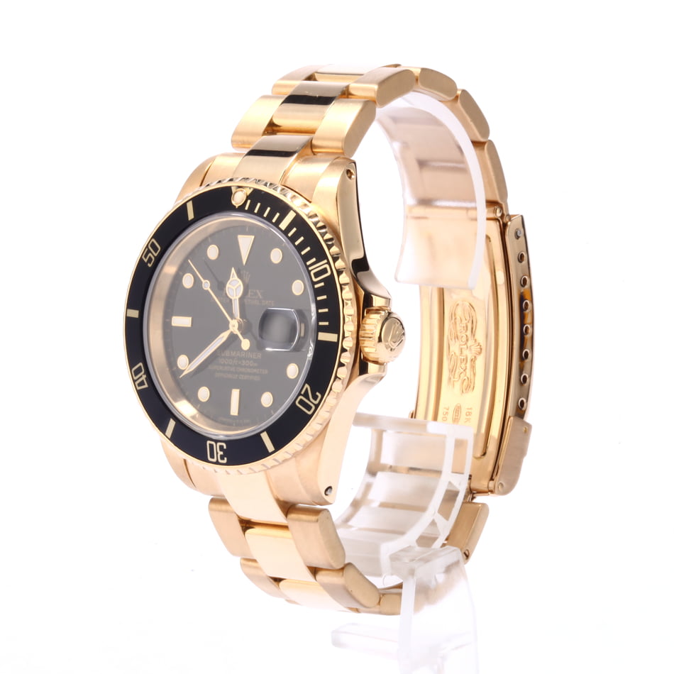 Pre Owned Rolex Submariner 16618 Yellow Gold Oyster Bracelet