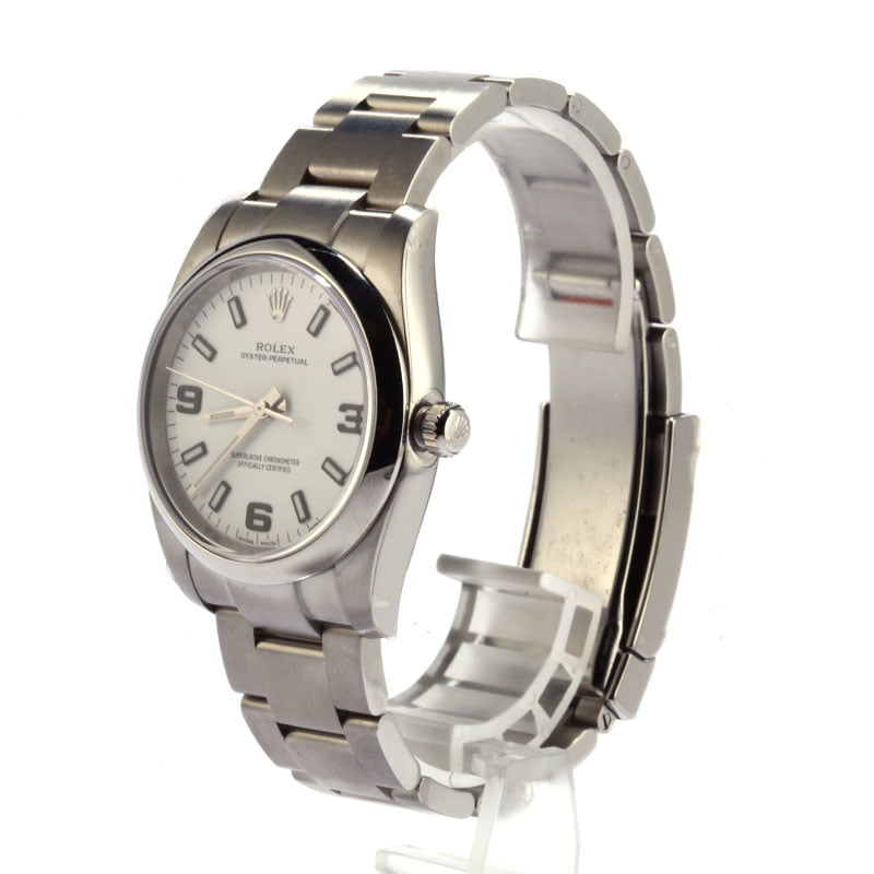 Unworn Rolex Oyster Perpetual 114200 White Dial