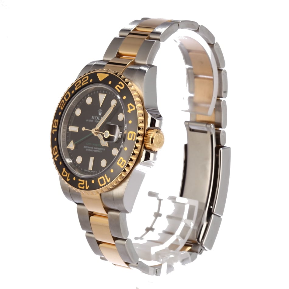 Used Rolex GMT-Master Two Tone 116713 Black Dial