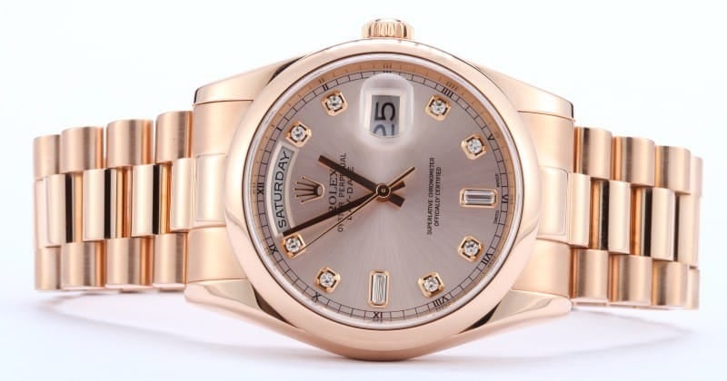 Used Mens Rolex President 18k Rose 118205