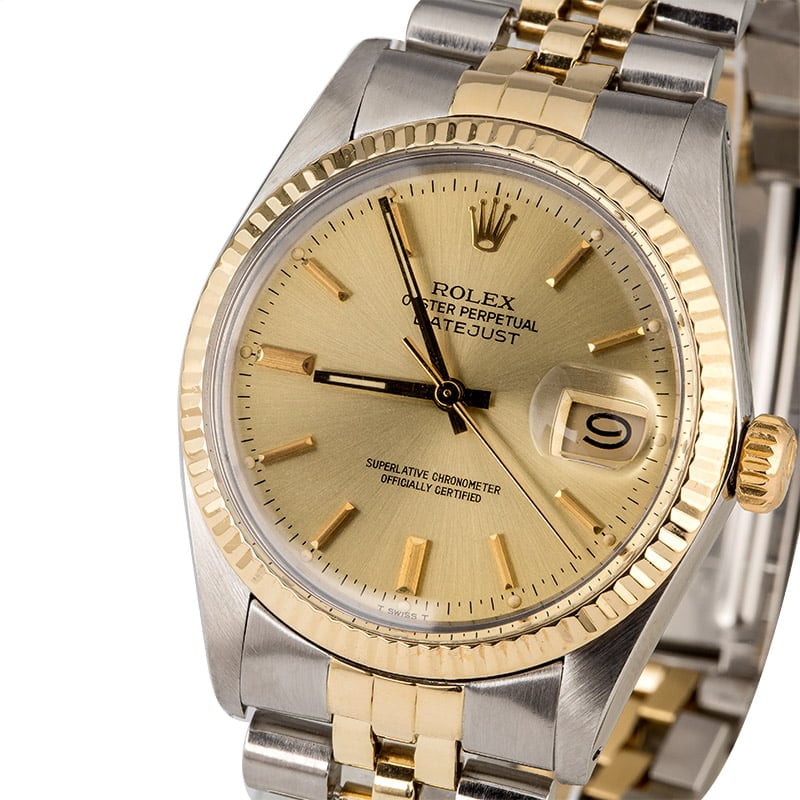 PreOwned Rolex Datejust 16013 Champagne Dial