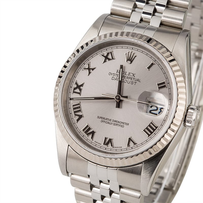 PreOwned Rolex Datejust 16234 Rhodium Dial