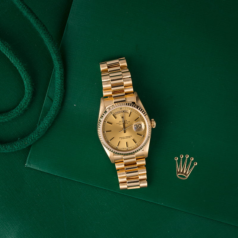 PreOwned Rolex Day-Date President 18038 Champagne Dial