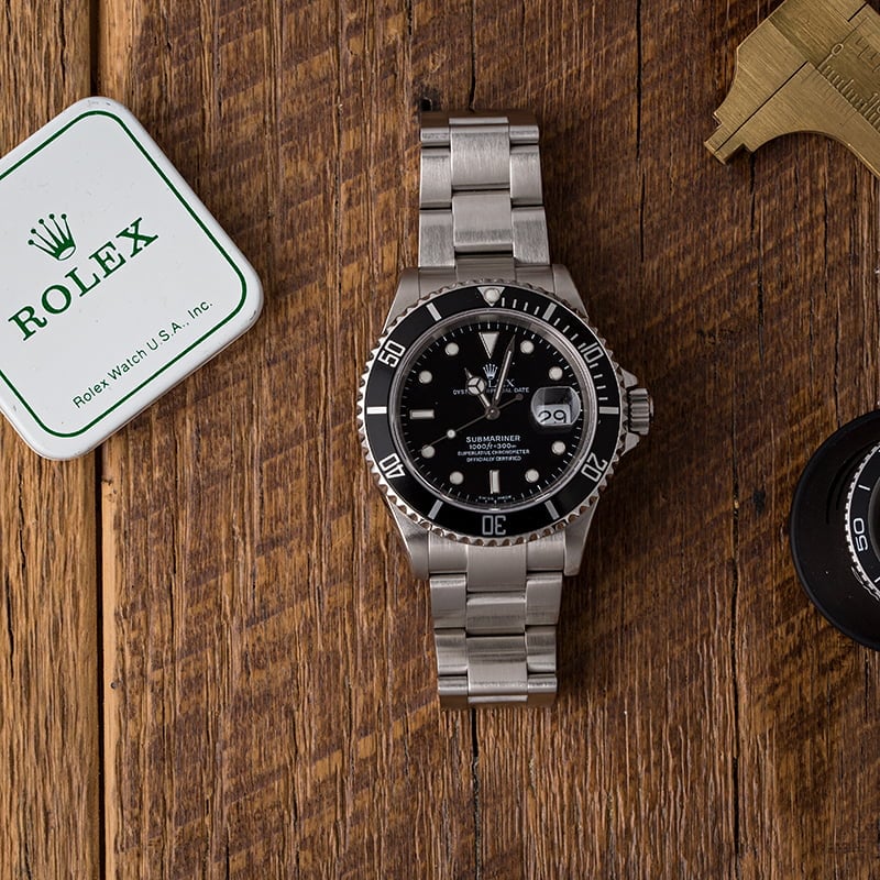 Men's Rolex Submariner 16610 Steel 40MM Case