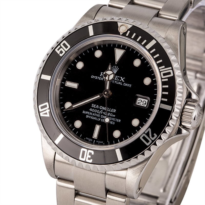 Rolex Steel Sea-Dweller 16600 Black Luminous Dial