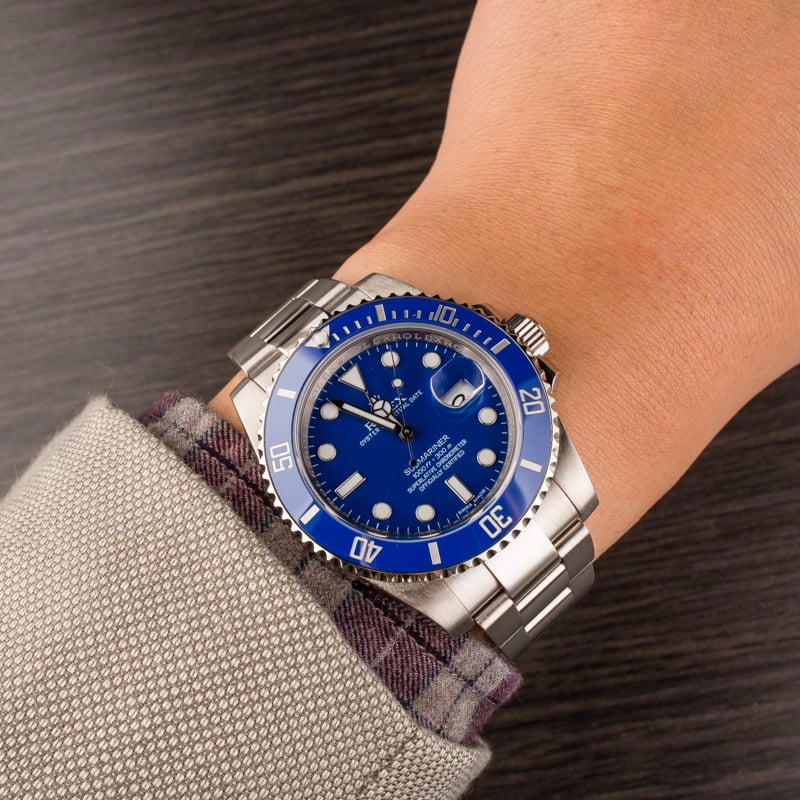 Pre-Owned Rolex Submariner 116619 Blue Bezel