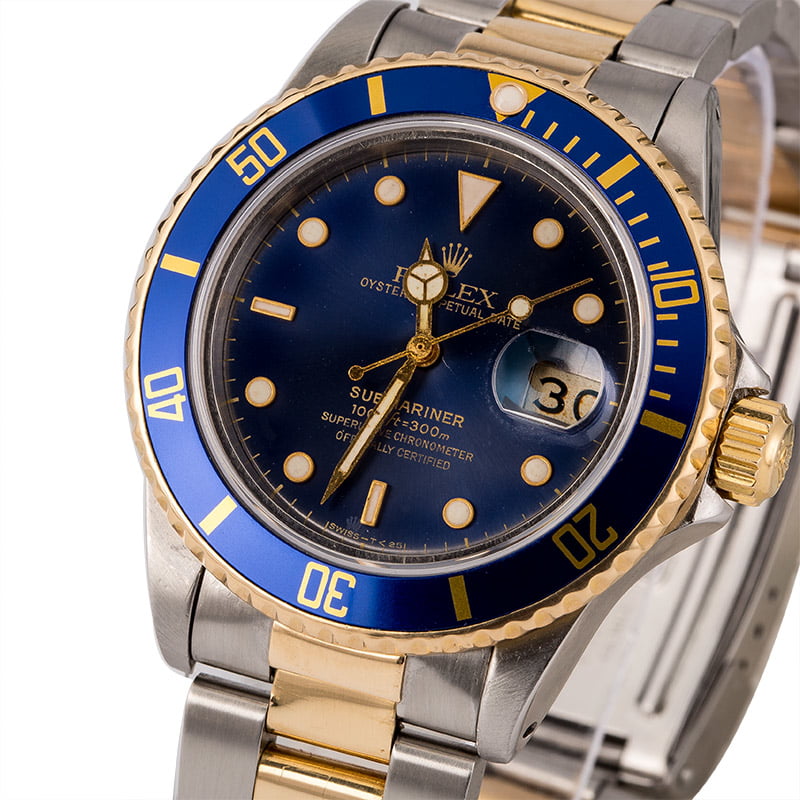 Pre-Owned Rolex Submariner 16803 Two Tone Model T