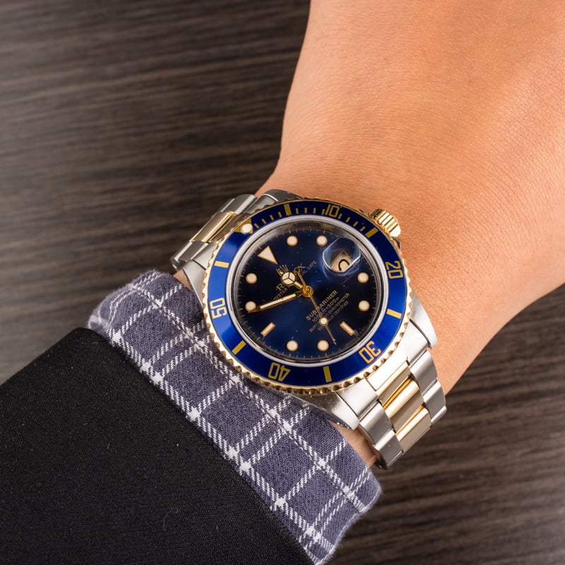 Pre-Owned Rolex Submariner 16803 Two Tone Model T