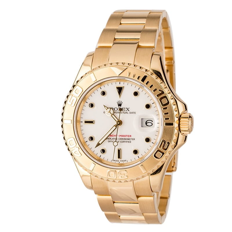 Pre-owned Rolex 18K Yellow Gold Yacht-Master