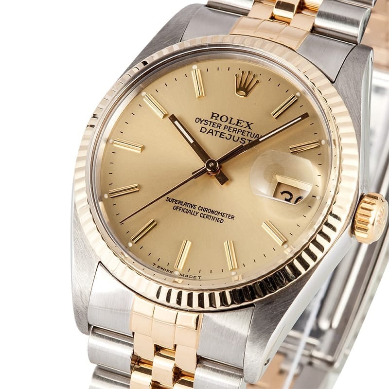 Men's Two Tone Rolex Datejust 16013