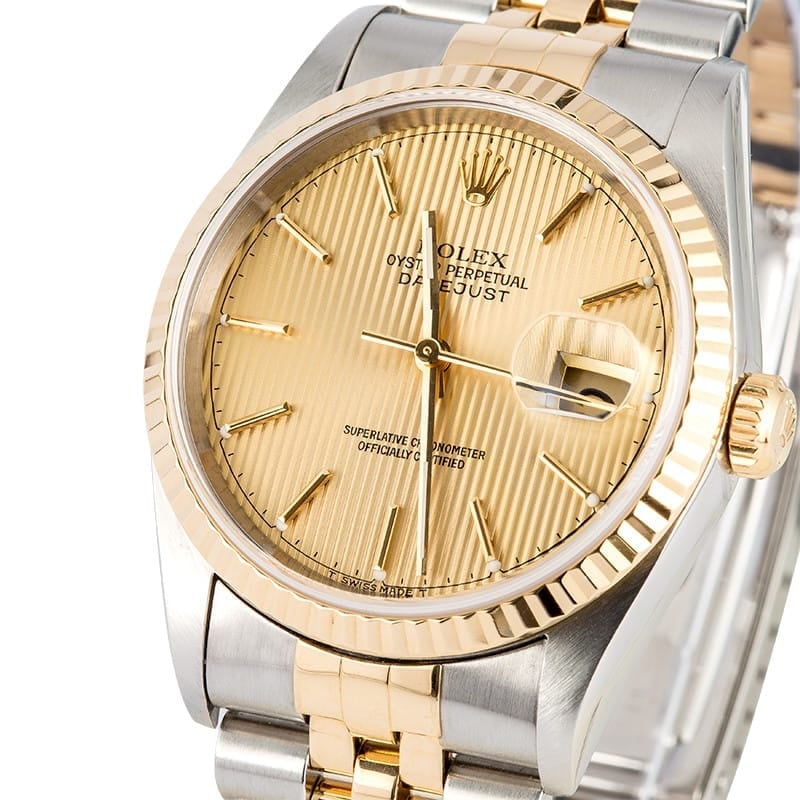 Rolex Datejust 16233 Champagne Tapestry