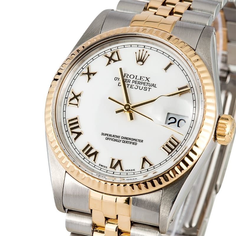 Rolex Datejust 16013 White Roman Dial