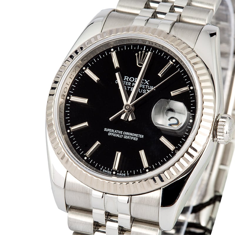 Rolex Datejust 116234 Black Certified Pre-Owned