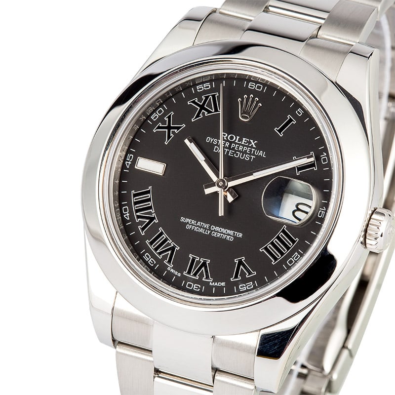 Rolex Datejust 116300 Black Roman Dial