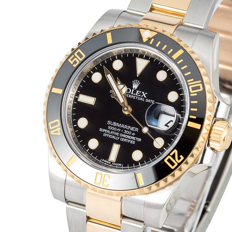 Rolex Black Submariner 116613 Two-Tone