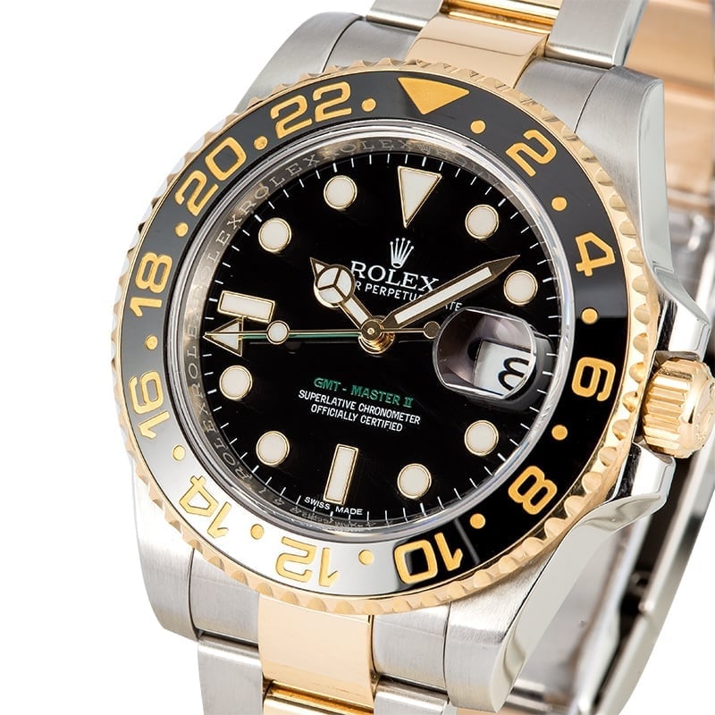 Rolex GMT Master II Steel and Gold 116713